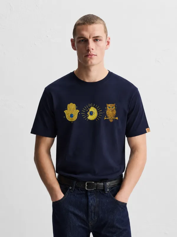 Evil_Eye_Navy_Blue_Cotton_Tshirt