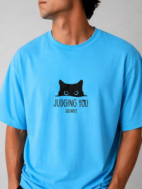 Blue_Judging_you_3D_print_oversized_Tshirt