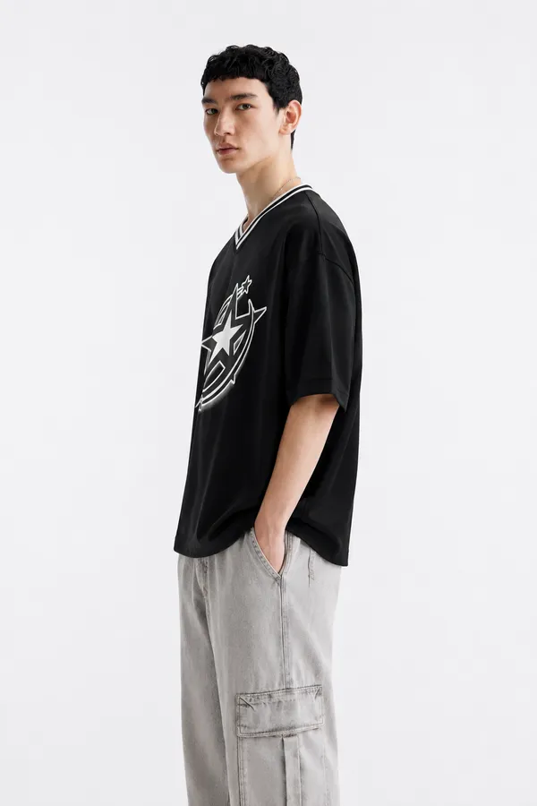 Black_Galaxy_V_Neck_T-shirt