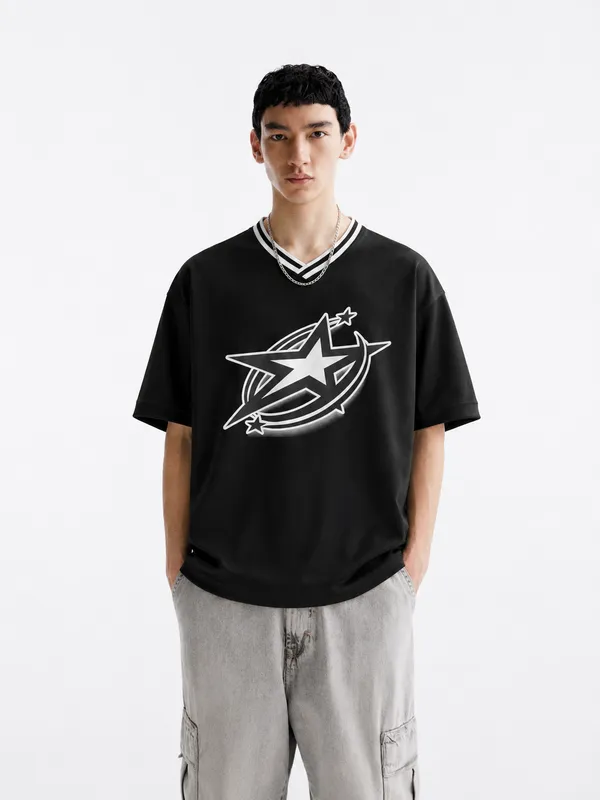 Black_Galaxy_V_Neck_T-shirt
