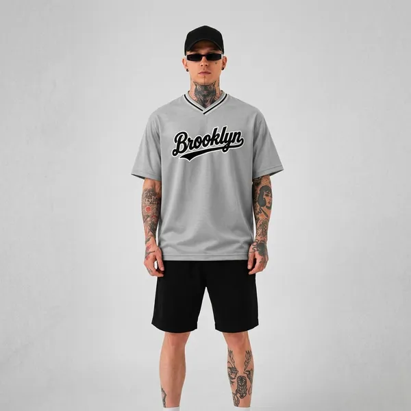 Grey_Brooklyn_V_Neck_Oversized_T_Shirt