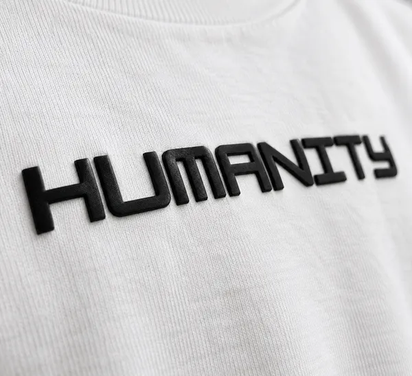 YUTA_White_3D_printed_HUMANITY_Tshirt
