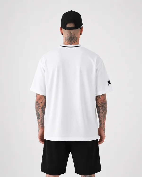 Yankees_Casual_V_Neck_Tshirt_White