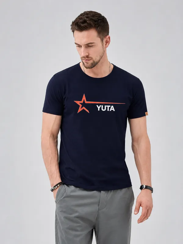 Yuta_Navy_Blue_Cotton_Tshirt