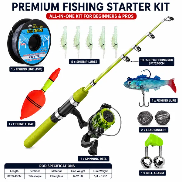 Yellow_Fiberglass_Telescopic_Fishing_Rod_Spinning_Reel_Kit_240Cm