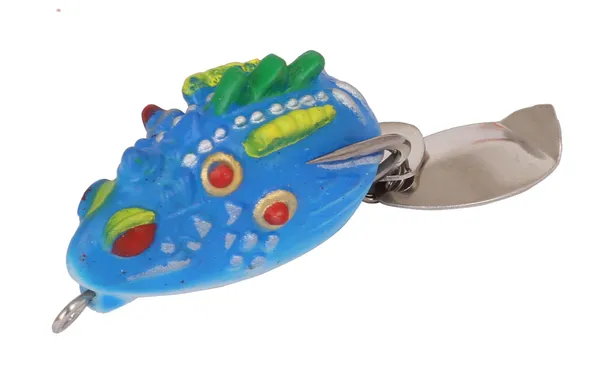 3.5Cm_Frog_Spinner_Fishing_Lure_|_Soft_Frog_Artificial_Bait_With_Silver_Spinner_&_Treble_Hooks_|_Topwater_Freshwater_Lure_For_Bass,_Snakehead_&_Predator_Fish