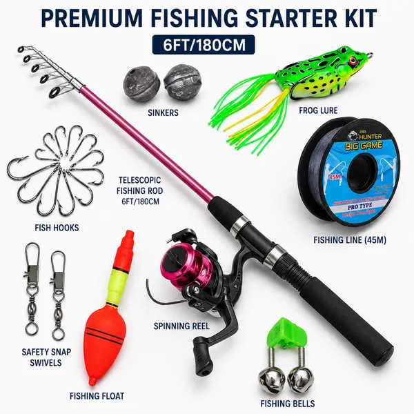 6Ft_Pink_Carbon_Fiber_Telescopic_Fishing_Rod_Starter_Kit
