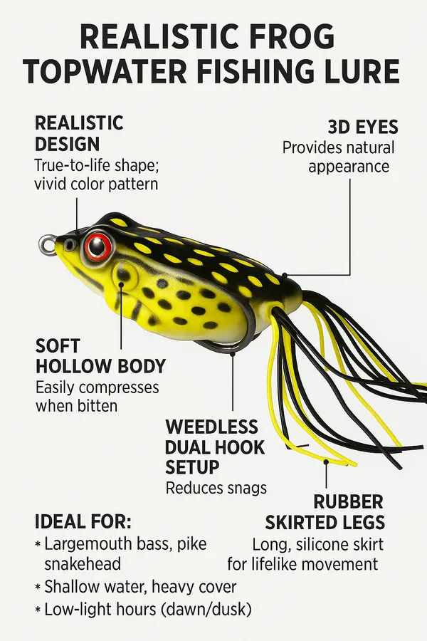 Frog_Fishing_Lure_With_Weedless_Double_Hook_|_Soft_Hollow_Body_Topwater_Frog_Bait_|_Realistic_3D_Eyes_|_Artificial_Bass,_Snakehead_&_Pike_Fishing_Lure