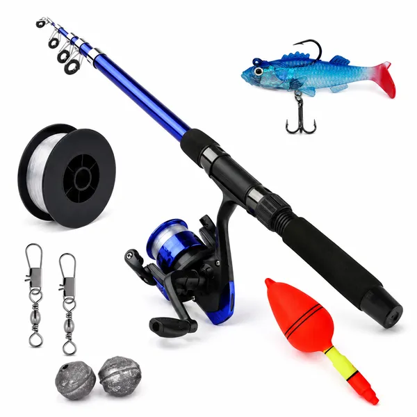 210Cm/7Ft_Telescopic_Fishing_Rod_And_Reel_Combo_Starter_Kit