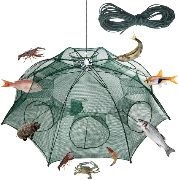Foldable_Fishing_Net_Trap_Cage_For_Catching_Fish_And_Crabs