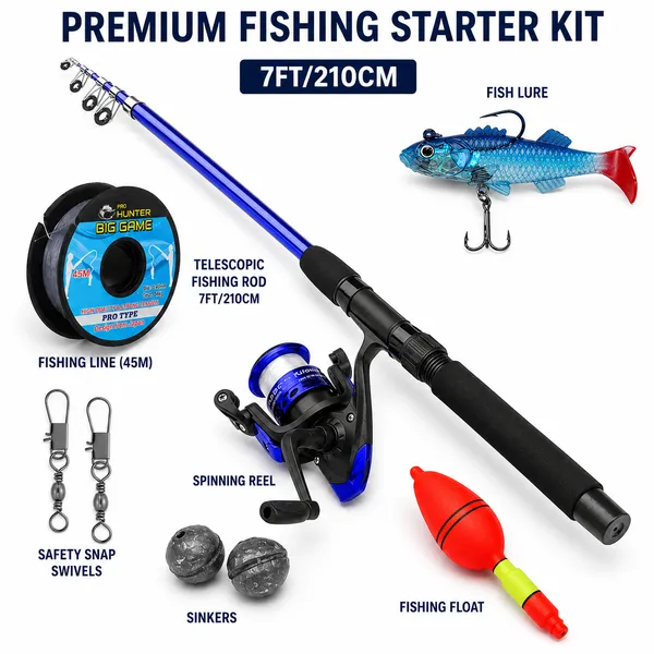 210Cm/7Ft_Telescopic_Fishing_Rod_And_Reel_Combo_Starter_Kit