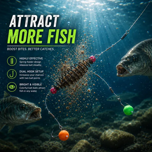 Spring_Feeder_Rig_With_Floating_Bait_System_Carbon_Steel_Hook