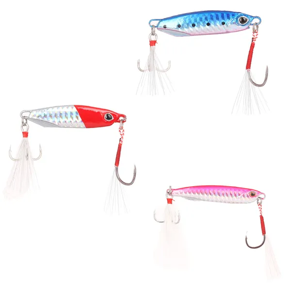 Metal_Jig_Fishing_Lure_Set_3_Pieces_(10G)_Random_Colors_|_Fast_Sinking_Holographic_Casting_Jigs_With_Assist_Hook_&_Treble_Hook_|_Saltwater_&_Freshwater_Fishing_Lures