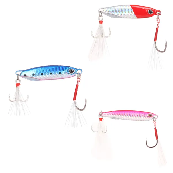 Metal_Jig_Fishing_Lure_Set_3_Pieces_(30G)_Random_Colors_|_Fast_Sinking_Holographic_Casting_Jigs_With_Assist_Hook_&_Treble_Hook_|_Saltwater_&_Freshwater_Fishing_Lures