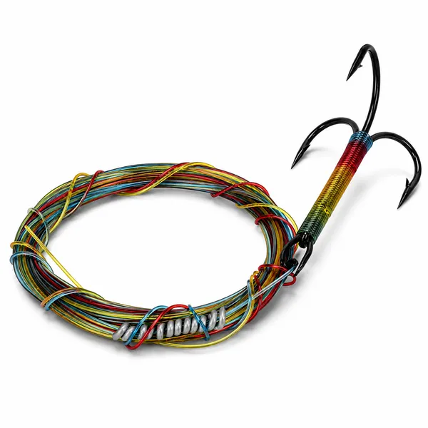 6/0_Wire_Leader_Fishing_Rig_With_Ultra_Sharp_Double_Hooks