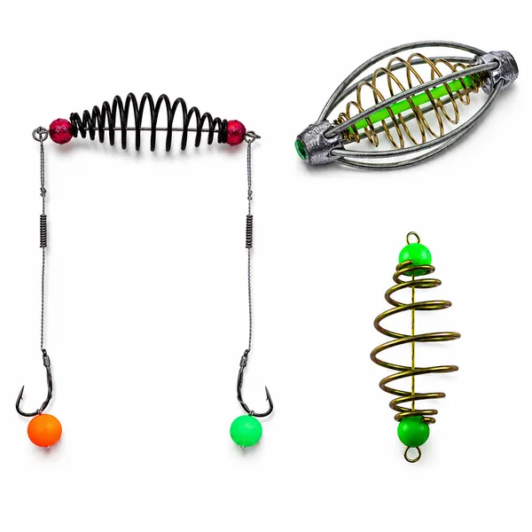 Steel_Feeder_Fishing_Tackle_Set_Double_Hook_And_Spiral_Rigs