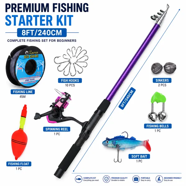 Purple_Telescopic_Fishing_Rod_Starter_Kit_8_Feet_With_Reel