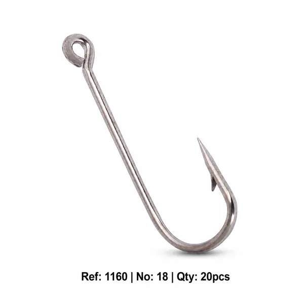 1160_No:18_High-Carbon_Steel_Fishing_Hooks_|_Sharp_Barbed_Hooks_For_Freshwater_&_Saltwater_Fishing_|_Size_18_|_Pack_Of_20