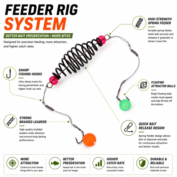 Spring_Feeder_Rig_With_Floating_Bait_System_Carbon_Steel_Hook