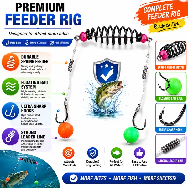 Spring_Feeder_Rig_With_Floating_Bait_System_Carbon_Steel_Hook