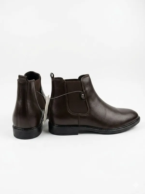 Men's_Brown_PU_Leather_Chelsea_Boots_–_Slip-On_Casual_&_Formal_Ankle_Boots_with_Cushioned_Sole