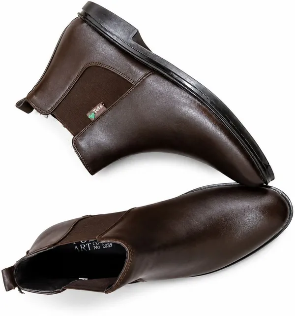 Men's_Brown_PU_Leather_Chelsea_Boots_–_Slip-On_Casual_&_Formal_Ankle_Boots_with_Cushioned_Sole