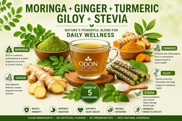 ODON_NATURAL_Moringa+Ginger+Turmeric+Giloy_with_Stevia_I_Moringa_I_Chamomile_Green_Tea_Combo_(1g_x_25_Tea_Bag_X_3)