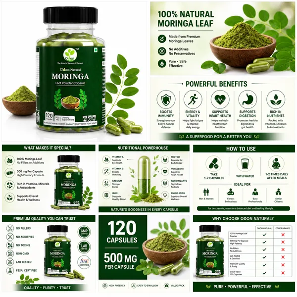 Odon_Natural_Moringa_Leaf_Powder_Cap_&_Odon_Natural_Neem_Leaf_Powder_Cap_Combo