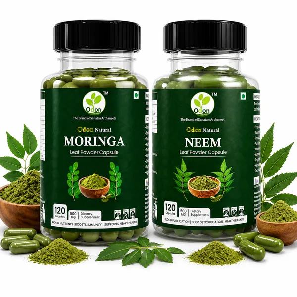 Odon_Natural_Moringa_Leaf_Powder_Cap_&_Odon_Natural_Neem_Leaf_Powder_Cap_Combo