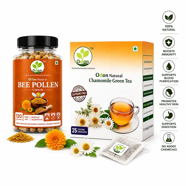 ODON_NATURAL__BEE_POLLEN_Capsule__&__Odon_Natural_Chamomile_Green_tea_COMBO