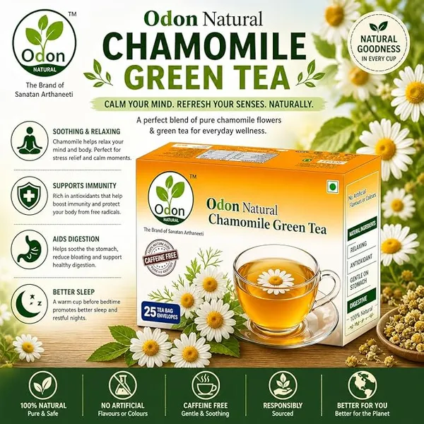 ODON_NATURAL__BEE_POLLEN_Capsule__&__Odon_Natural_Chamomile_Green_tea_COMBO