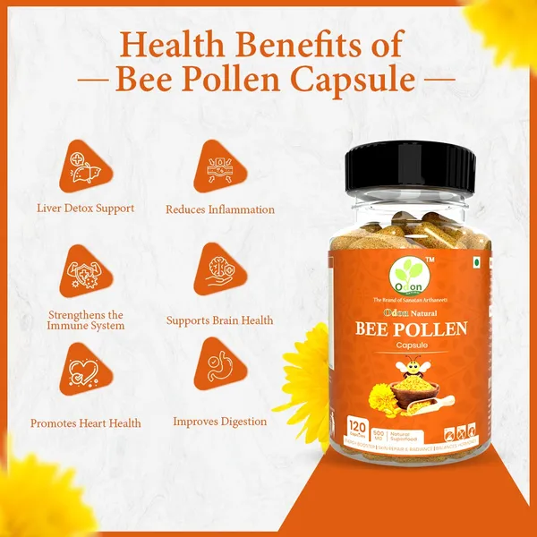 ODON_NATURAL_BEE_POLLEN_-120_Capsule_I_Natural_Super_Food_I_Diabetic_Friendly_I_Immunity_Booster_Bee_Pollen_is_the_richest_natural_source_of_amino_acids,_vitamins_and_minerals