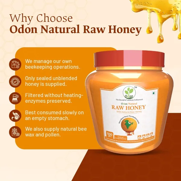 Odon_Multifloral__Raw_Honey_500G_Unprocessed_Natural_Sweetener(pack_of_2)
