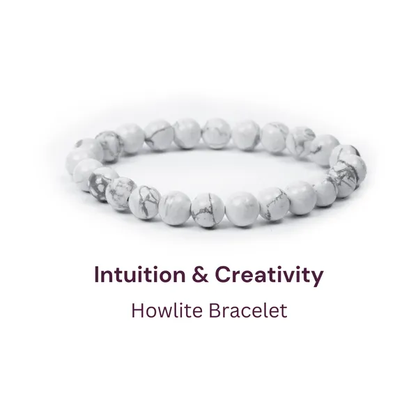 Howlite_Bracelet_Intuition_Creativity_8_mm