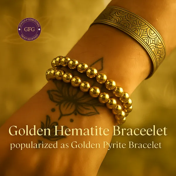 Golden_Hematite_Confidence_Crystal_8Mm_Bracelet_For_Unisex