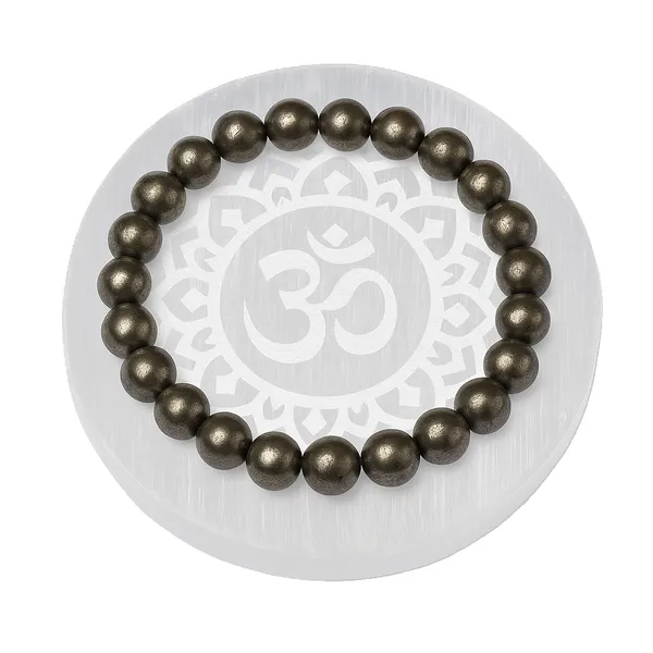 Pyrite_Bracelet_(8_mm),_Ring_With_Recharging_Plate