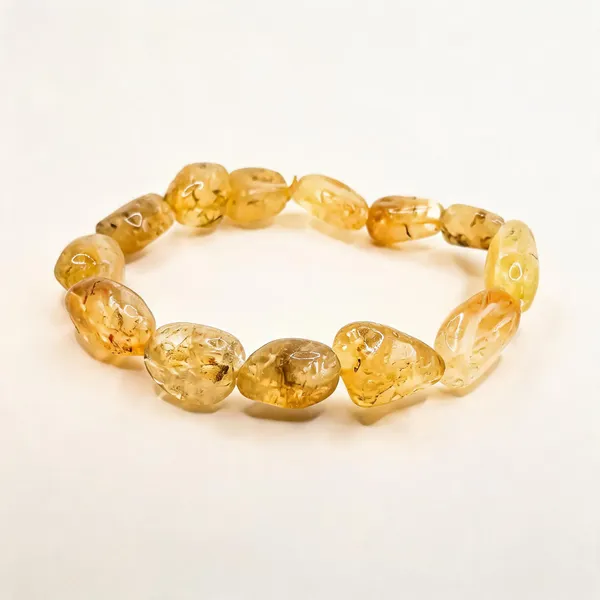 Yellow_Raw_Citrine_Tumble_Healing_Bracelet_For_Men_And_Women