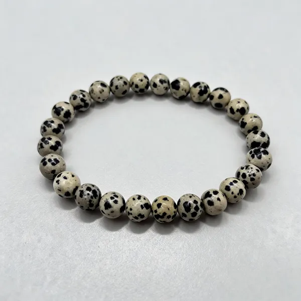 Beige_Dalmatian_Jasper_Joy_Crystal_8Mm_Bracelet_For_Unisex