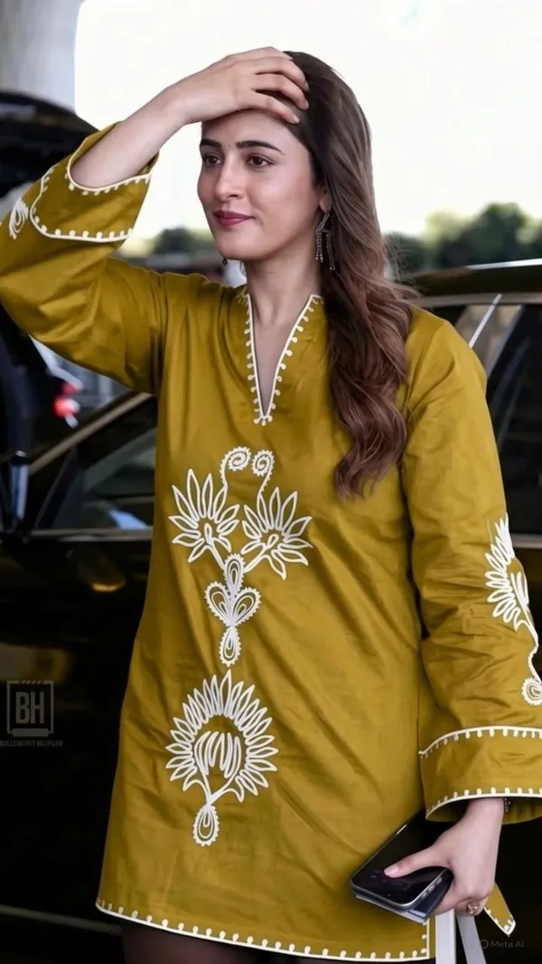 Mustard_Cotton_Embroidered_Shirt_Co-Ord_Set_For_Women_Aari_work_