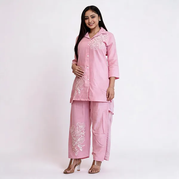 Pink_Cotton_Floral_Embroidered_Co-Ord_Set_For_Women