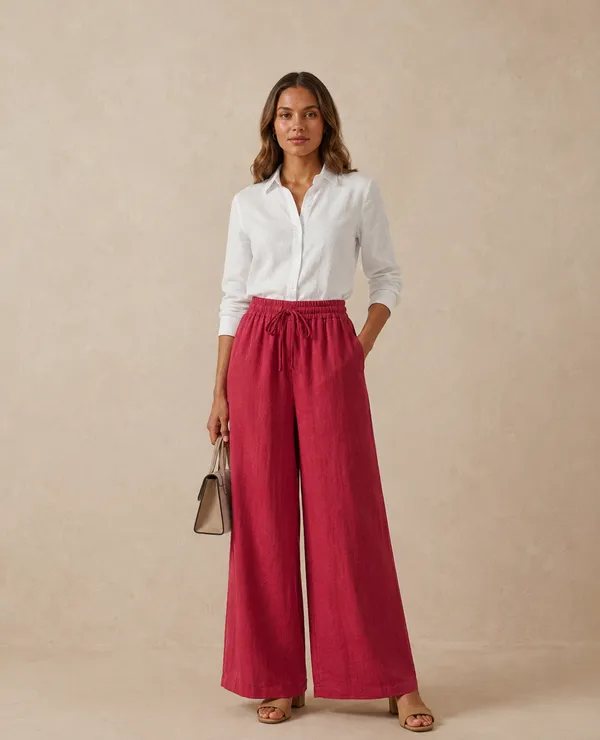 Cotton_Blend_Wide-Leg_Palazzo_Pants_with_Drawstring_Waist_&_Pockets_-Berry_Red