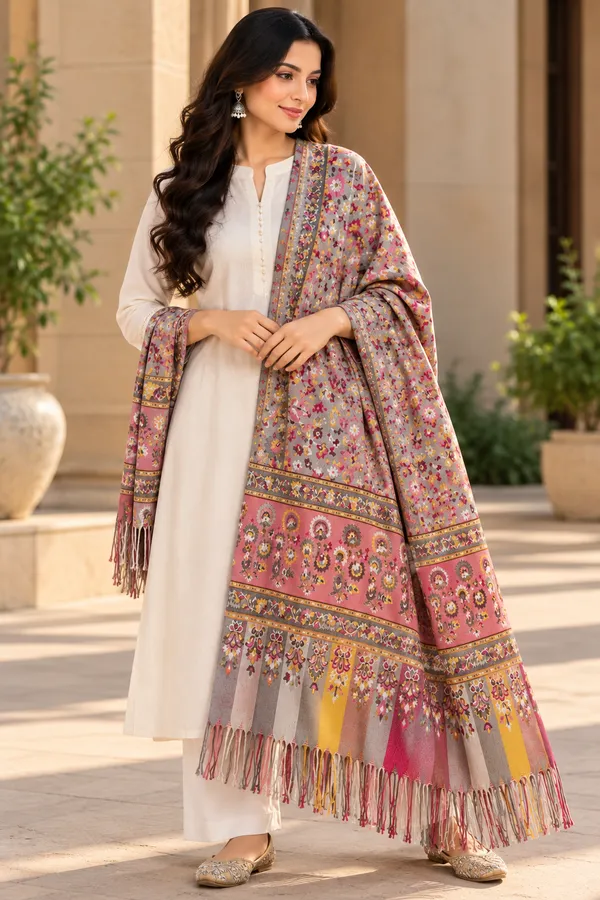 Ri_Premium_Multicolour_Floral_Printed_Stole_with_Tassels