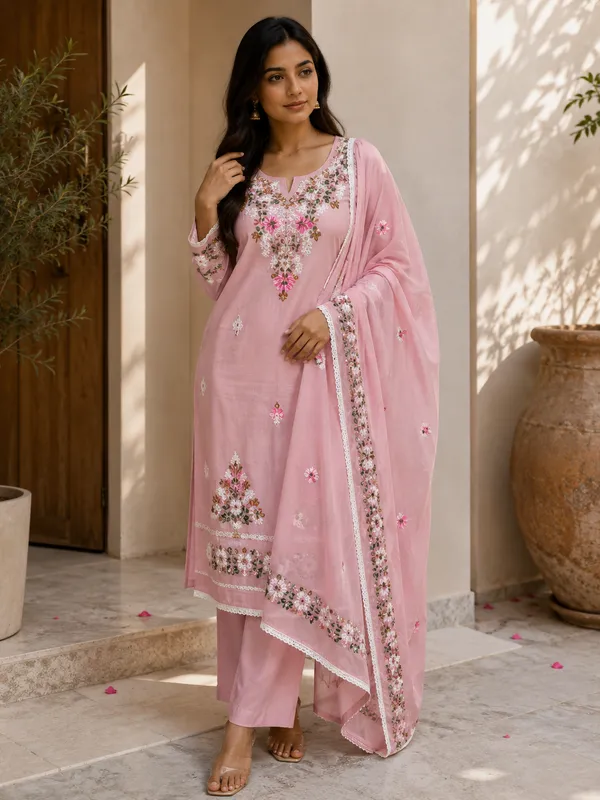 Unstitched_Floral_Embroidered_Suit_with_Dupatta_|_Premium_Chanderi_Cotton_|_Festive_&_Casual_Wear