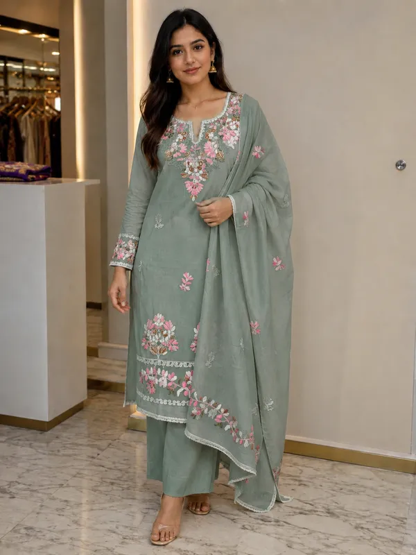 Unstitched_Floral_Embroidered_Suit_with_Dupatta_|_Premium_Chanderi_Cotton_|_Festive_&_Casual_Wear
