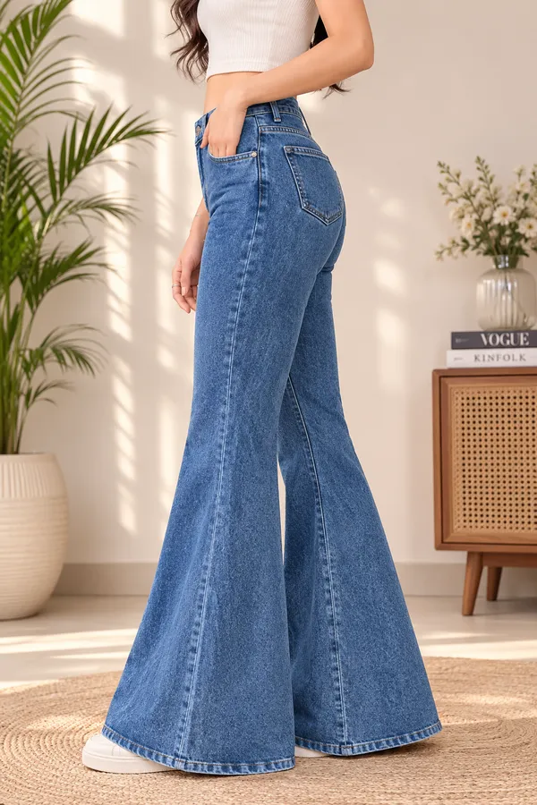 Women's_High_Rise_Bell_Bottom_Jeans_|_Stretch_Denim_|_Wide_Flare_Fit_|_Mid_Blue_Wash