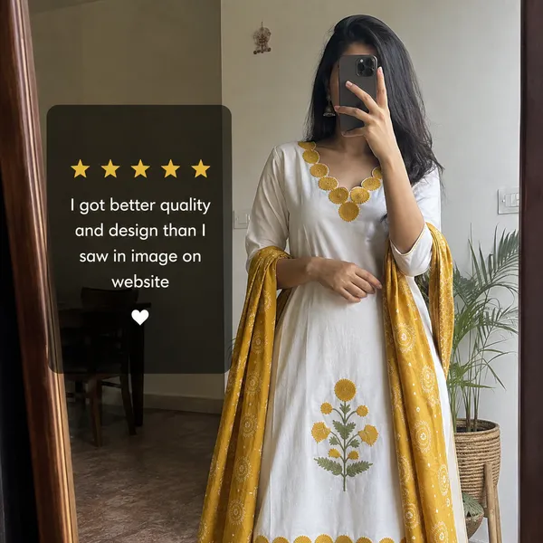 Women's_Unstitched_5_Meter_All_Over_Grace_Cotton_Suit_Material_with_Embroidered_Neck_|_White_&_Mustard_Yellow_|_Punjabi_Dress_Material