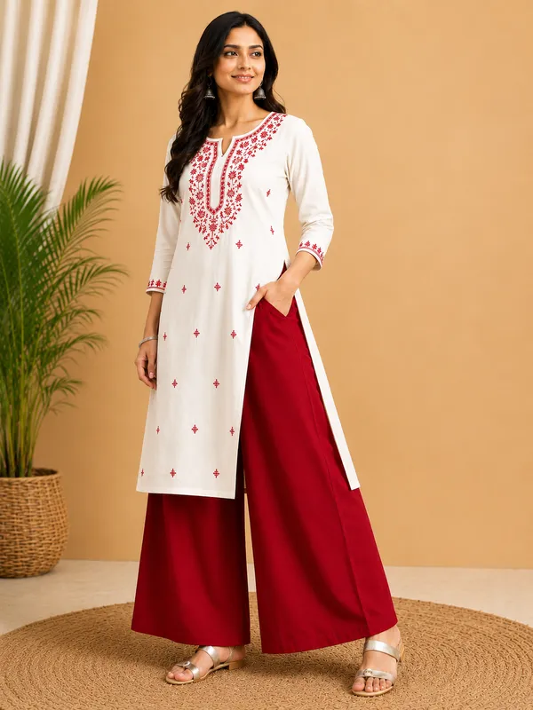 Red_High-Waisted_Wide_Leg_Cotton_Palazzo_for_Women