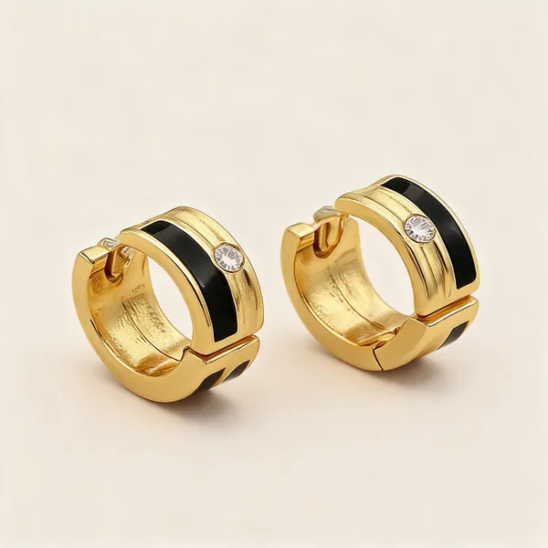 Gold-Tone_Black_Enamel_Hoop_Earrings_for_Women