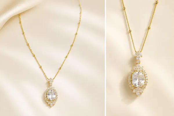 Gold-Tone_Stainless_Steel_Oval_Crystal_Teardrop_Pendant_Necklace_For_Women