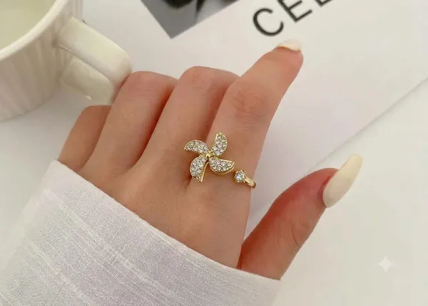 Gold-Tone_Stainless_Steel_Butterfly_Crystal_Adjustable_Ring_For_Women